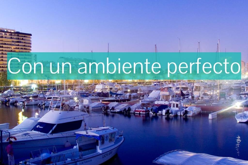 Coqueto Apartamento De Playa Con Piscina Y Terraza Valencia Exteriör bild